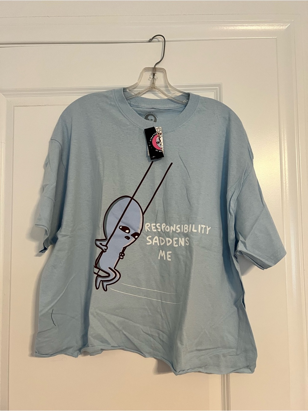 NWT Strange Planet "Responsibility Saddens Me" Graphic Tee